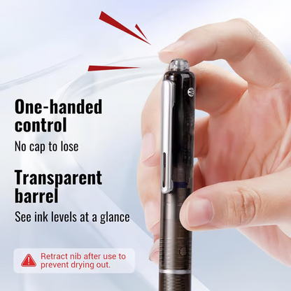 Stylo Plume Rétractable Et Rechargeable Avec Cartouches D'Encre
