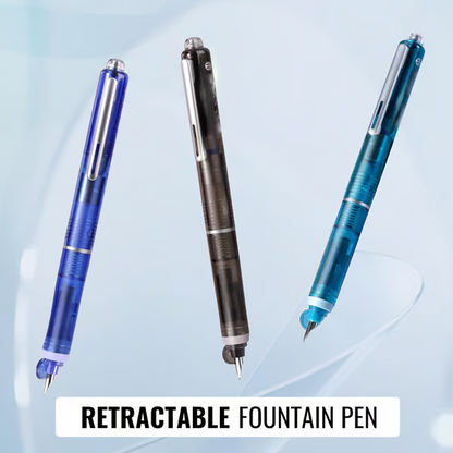 Stylo Plume Rétractable Et Rechargeable Avec Cartouches D'Encre