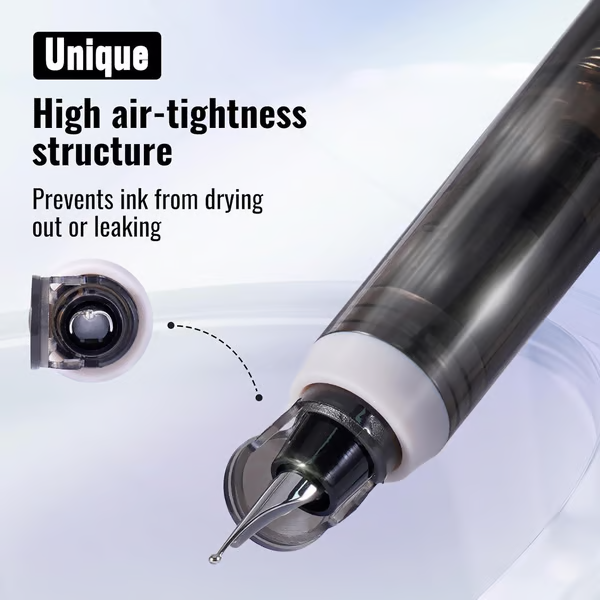 Stylo Plume Rétractable Et Rechargeable Avec Cartouches D'Encre