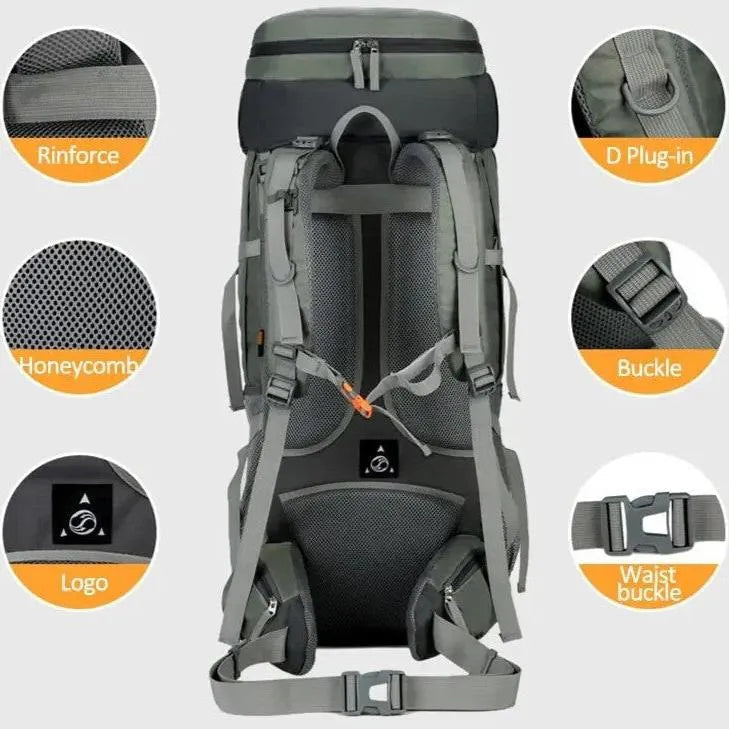 Aventur Sac à Dos 75L | Housse de Pluie Incluse, Système d'Hydratation Pratique