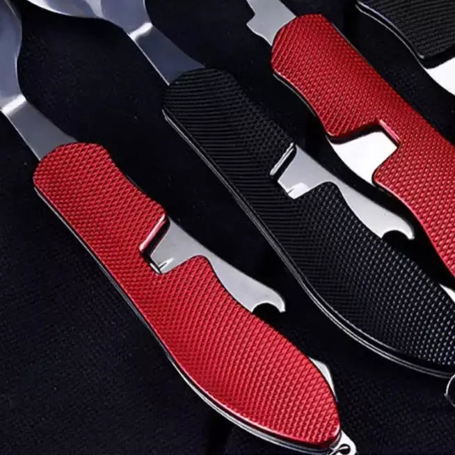 Aventurine Set de Couverts | Acier Inoxydable, Compact et Pliable