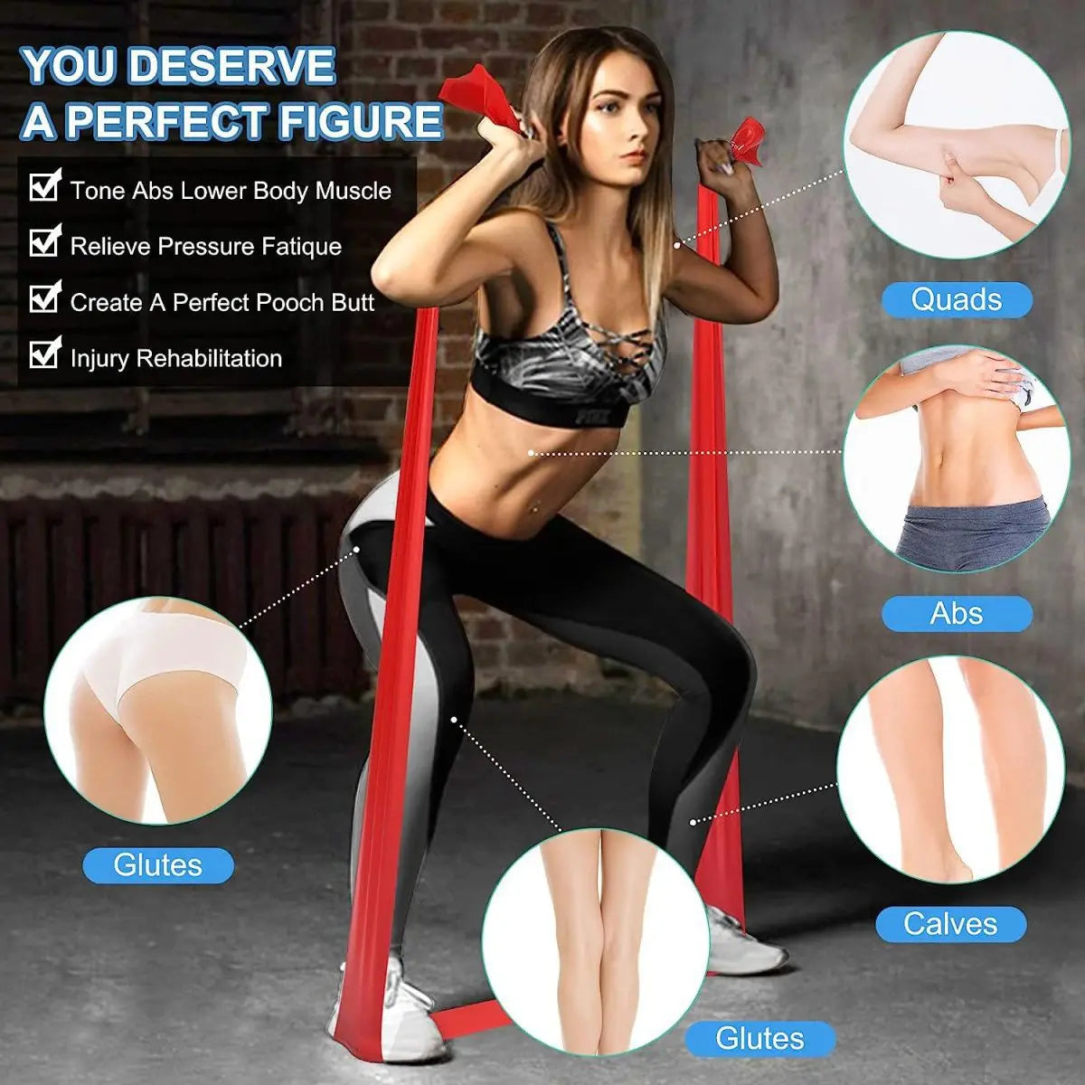 Banda Flex Élastique | Bandes de Résistance en Latex Naturel pour Musculation et Réhabilitation