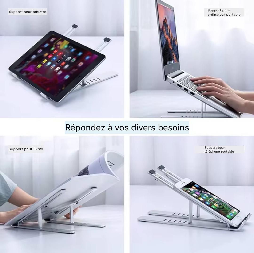 Support Ordinateurs Portables | Pliable, Ergonomique, Compatible avec Tous les Modèles