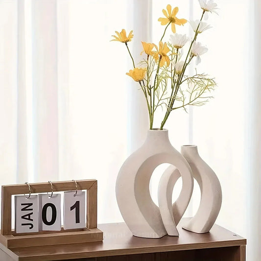 Bohémia Vase Décoratif | Céramique Moderne Blanc