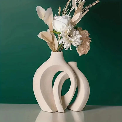Bohémia Vase Décoratif | Céramique Moderne Blanc