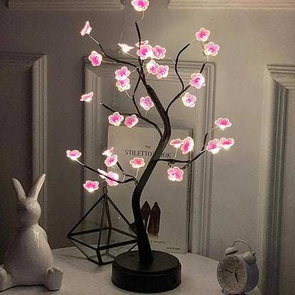Bora Lampe Décorative | LED Fleurs de Cerisier, USB et Batterie pour Salon