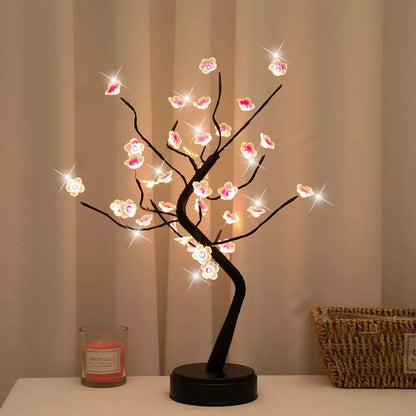 Bora Lampe Décorative | LED Fleurs de Cerisier, USB et Batterie pour Salon