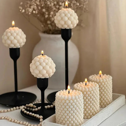 Bubble Bliss Moule à Bougie | Silicone Flexible 3D pour Création de Bougies