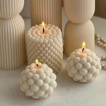 Bubble Bliss Moule à Bougie | Silicone Flexible 3D pour Création de Bougies