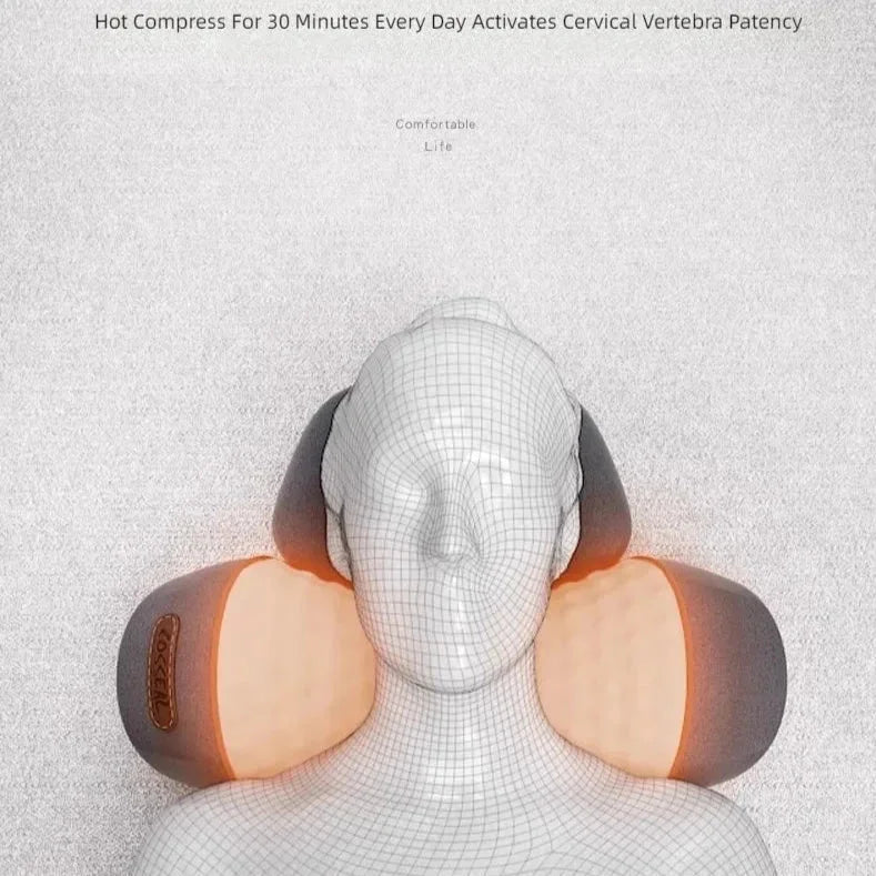CerviRelax Coussin Chauffant Cervicales | Ergonomique, Vibration et Thermothérapie