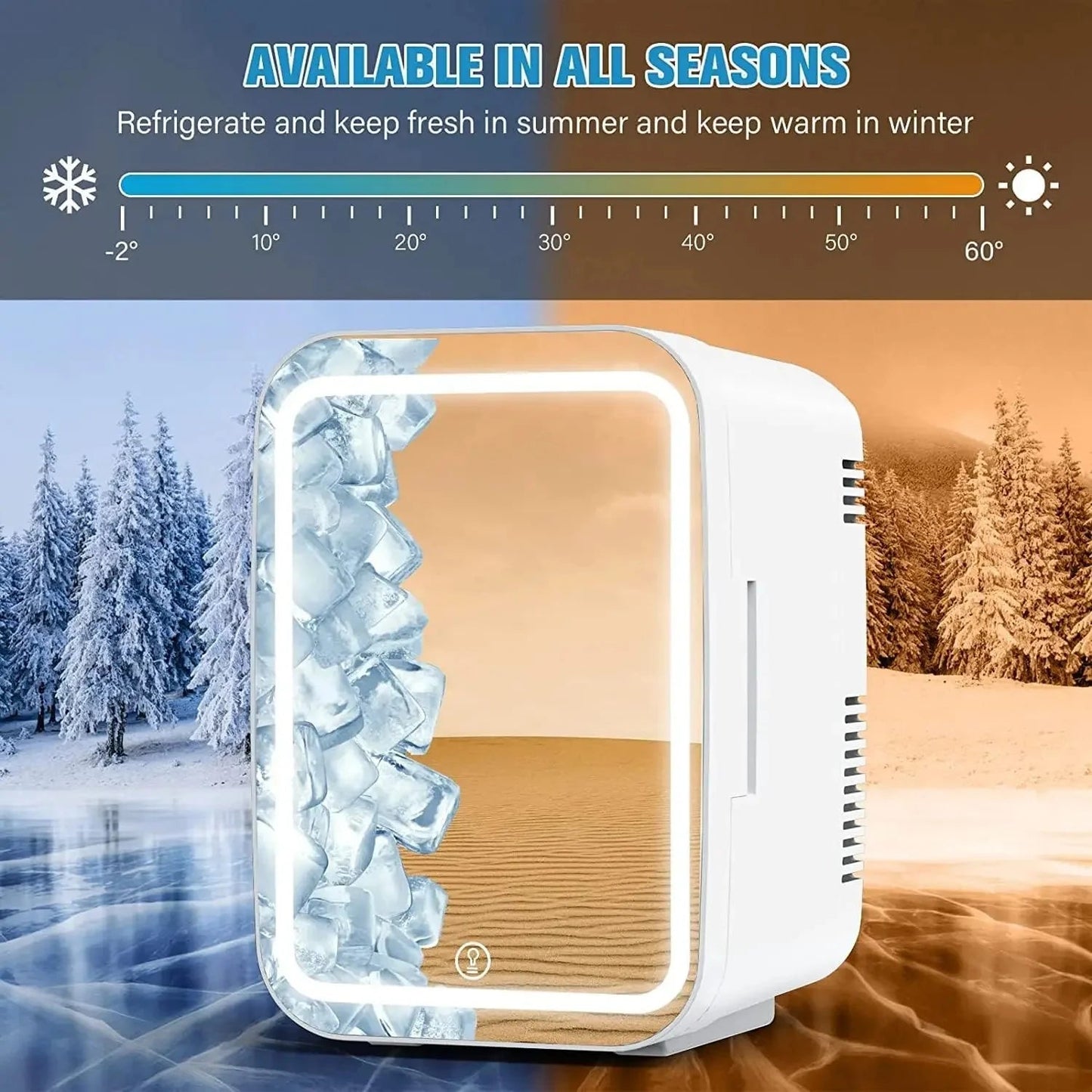 Chic Beauty Fridge | 4L Multifonctionnel, Refroidissement et Chauffage