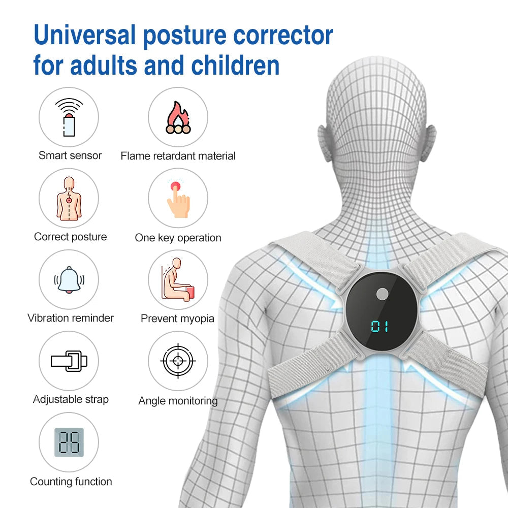 Cora Correcteur de Posture Dos | Ergonomique, Ajustable, Suivi en Temps Réel
