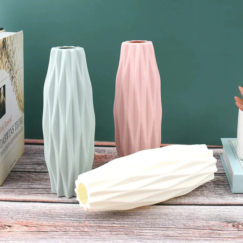 Diva Vase Décoratif | Fausse Céramique, Motif Diamant