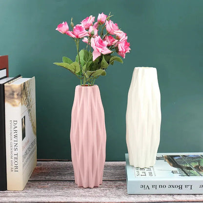 Diva Vase Décoratif | Fausse Céramique, Motif Diamant