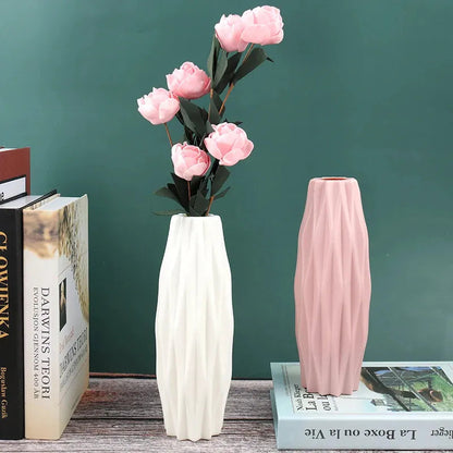 Diva Vase Décoratif | Fausse Céramique, Motif Diamant