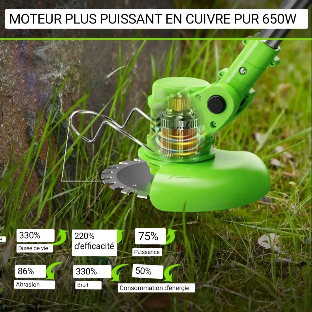 Dynamo Débroussailleuse Électrique | Puissante, Ergonomique, 30 cm