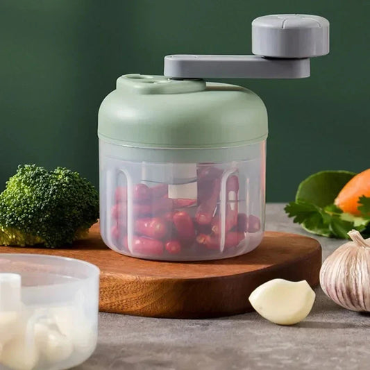 Hachoir Compact à Manivelle | Idéal pour Légumes et Oignons, Durable et Pratique