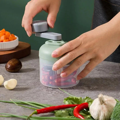 Hachoir Compact à Manivelle | Idéal pour Légumes et Oignons, Durable et Pratique