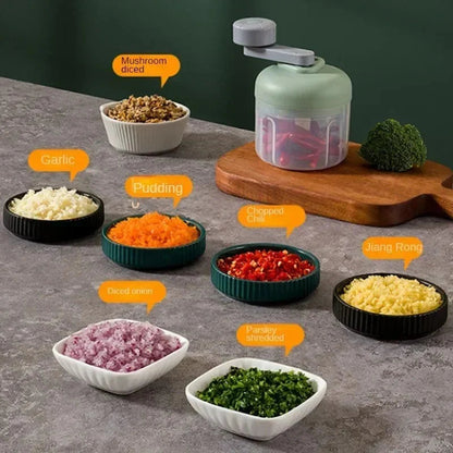 Hachoir Compact à Manivelle | Idéal pour Légumes et Oignons, Durable et Pratique