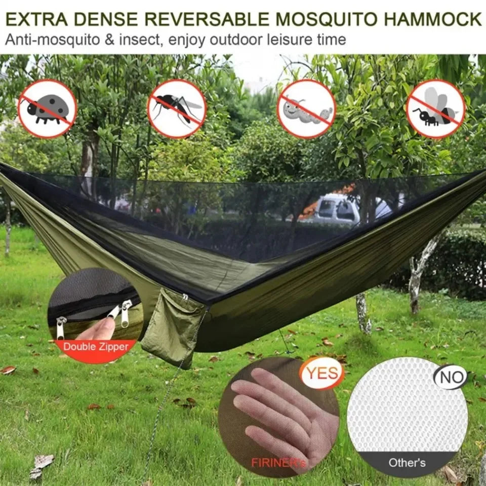 Harmonie Hamac | Moustiquaire Respirante, 2 Personnes, Haute Résistance