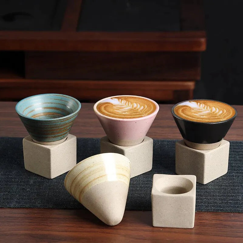 Kawa Tasse à Café | Céramique Rétro Japonaise, 100 ml