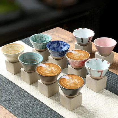 Kawa Tasse à Café | Céramique Rétro Japonaise, 100 ml