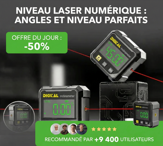 LaserPro | Rapporteur d’angle digital magnétique avec projection laser
