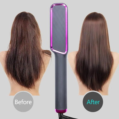 Liss'Pro Peigne Chauffant | Chauffage Rapide, Anti-Frisottis, Affichage LED