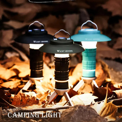 Lumière Camping 3 en 1 | Lampe Torche LED Rechargeable, Compacte et Multifonctionnelle
