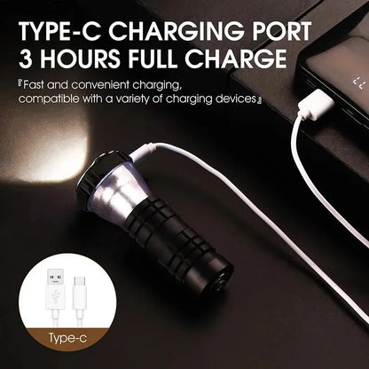 Lumière Camping 3 en 1 | Lampe Torche LED Rechargeable, Compacte et Multifonctionnelle