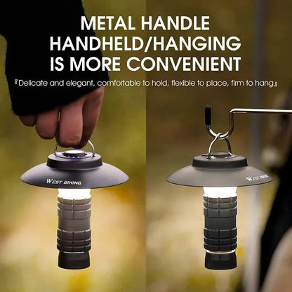 Lumière Camping 3 en 1 | Lampe Torche LED Rechargeable, Compacte et Multifonctionnelle
