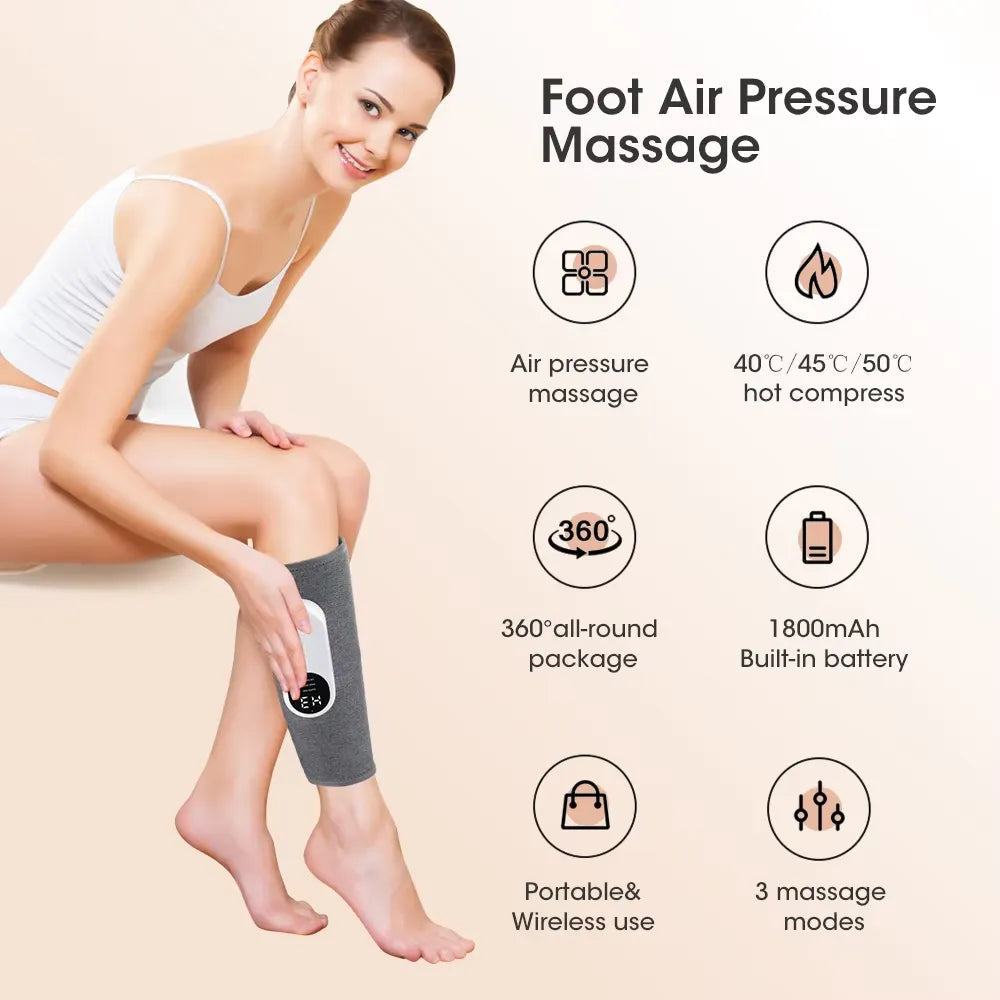Melo Masseur de Mollet | Compression d'Air 360°, Ergonomique
