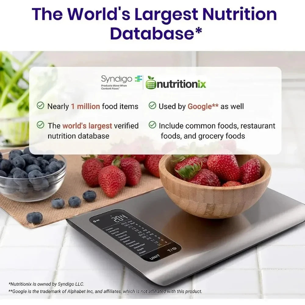 NutriBalance Balance de Cuisine | Précise, Acier Inoxydable, Suivi Nutritionnel