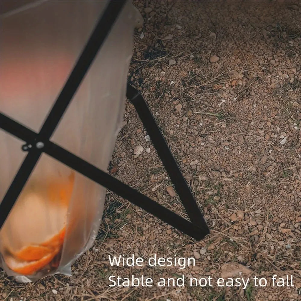 Panda Poubelle Porte Cuisine | Fer Forgé Pliable avec Poignée en Bois