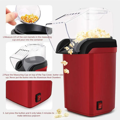 Poppy Machine à Pop-Corn | Électrique, Sans Huile, Facile à Nettoyer