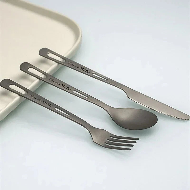 Pura Titanium Dining Set | Lightweight Outdoor Tableware