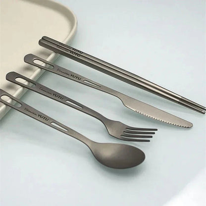 Pura Titanium Dining Set | Lightweight Outdoor Tableware