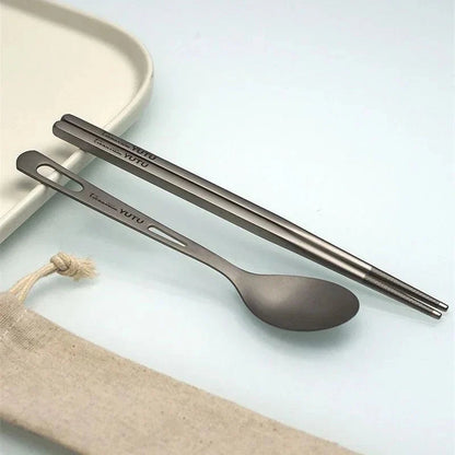 Pura Titanium Dining Set | Lightweight Outdoor Tableware