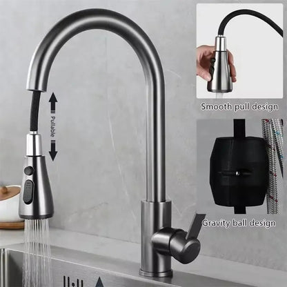 RoboCuisine Robinet de Cuisine | Acier Inoxydable 304, Design Extractible