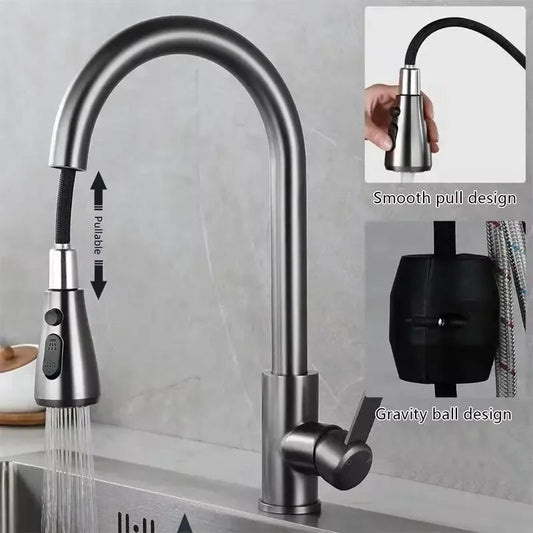 RoboCuisine Robinet de Cuisine | Acier Inoxydable 304, Design Extractible