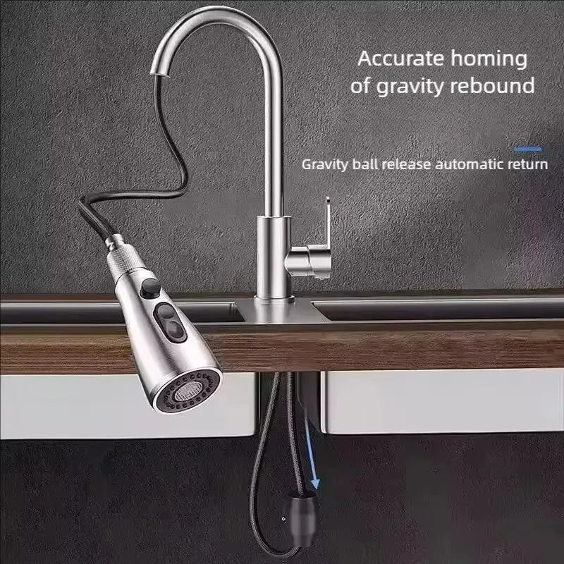 RoboCuisine Robinet de Cuisine | Acier Inoxydable 304, Design Extractible