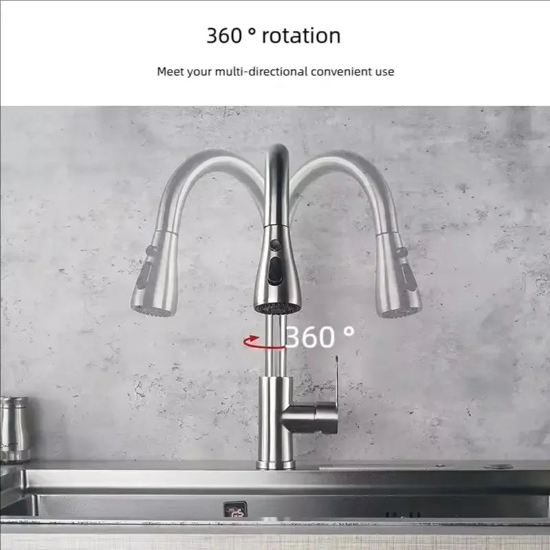 RoboCuisine Robinet de Cuisine | Acier Inoxydable 304, Design Extractible