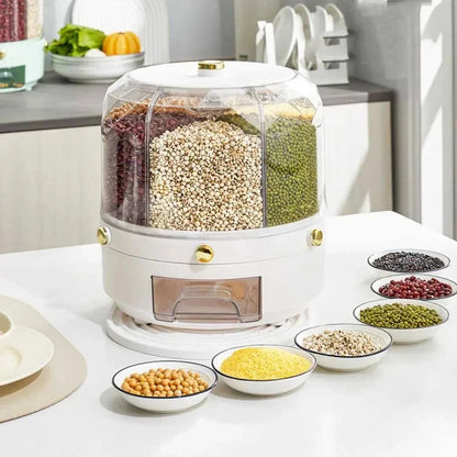 RotaFood Distributeur Automatique Alimentaire | Rotatif 360° avec 6 Compartiments
