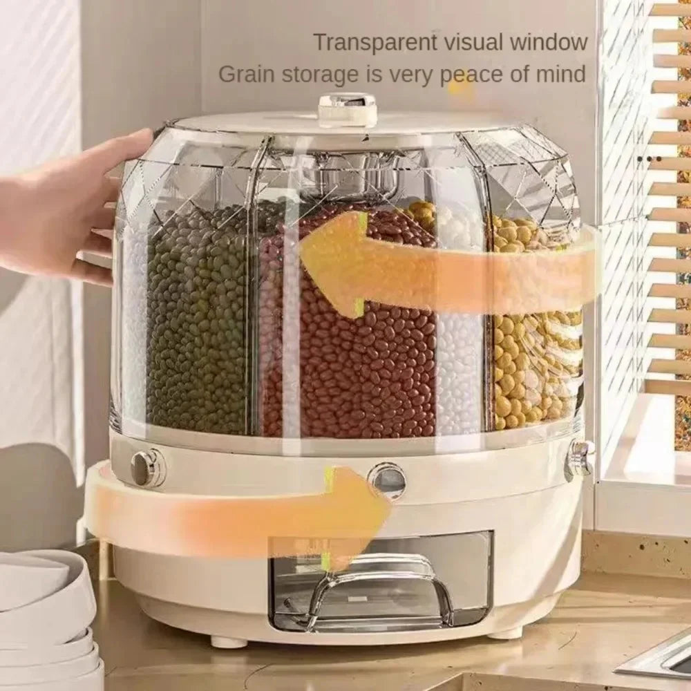 RotaFood Distributeur Automatique Alimentaire | Rotatif 360° avec 6 Compartiments