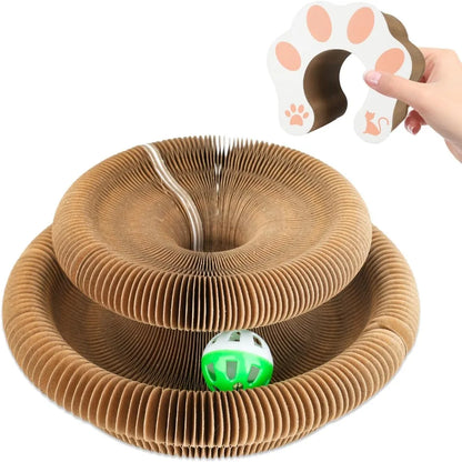 Transformable Kitty Kurlz Cat Toy Wear-Resistant No Crumbs Cat Accordion Magic Organ Resistant To Scratching Ball Scratch Pad