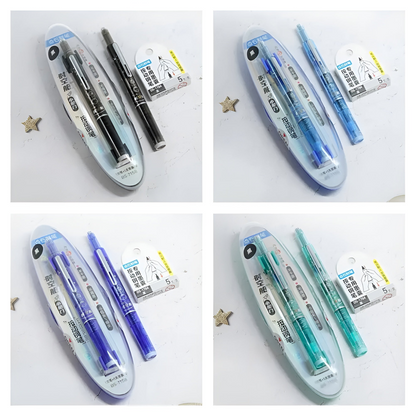 Stylo Plume Rétractable Et Rechargeable Avec Cartouches D'Encre