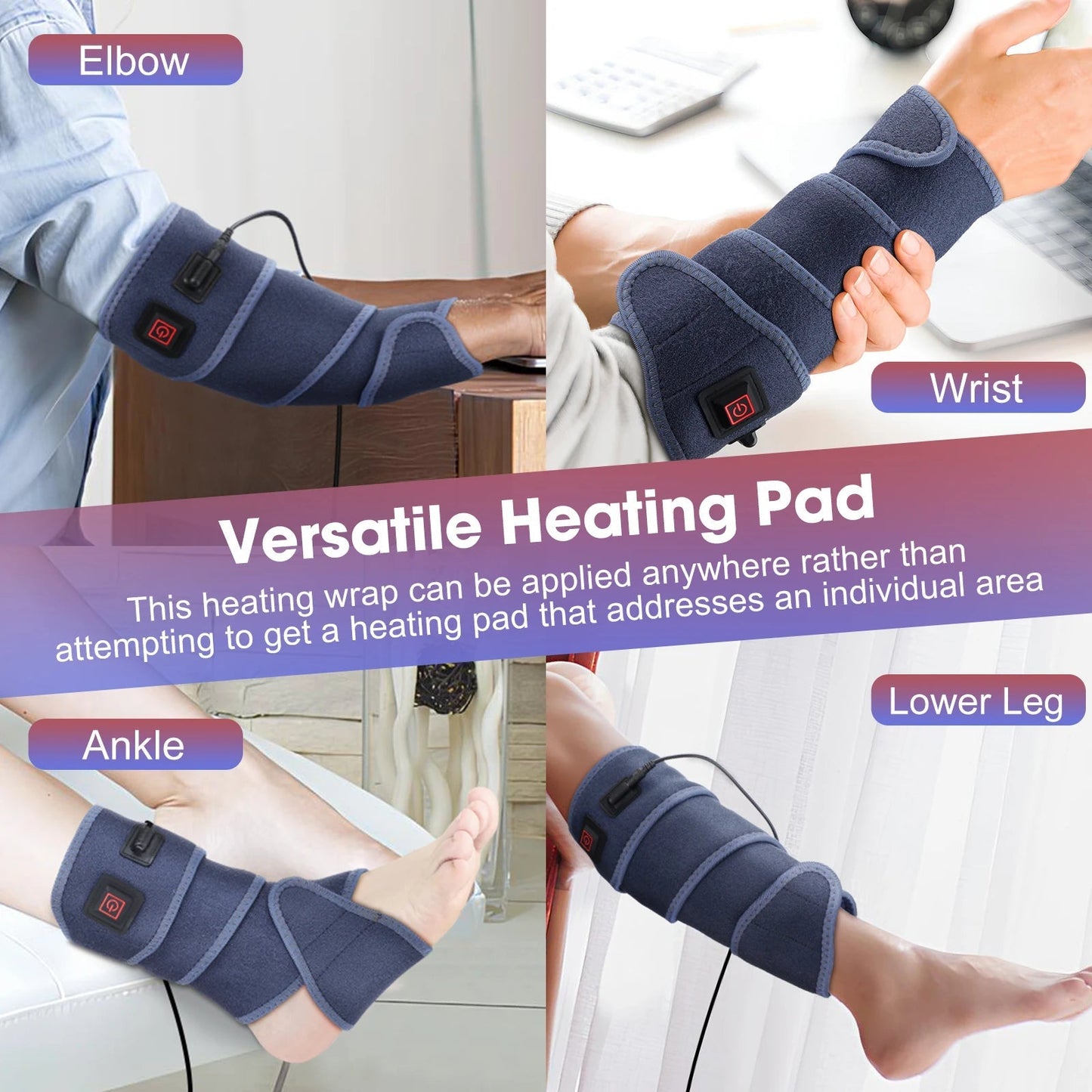 Soleil Bandage Électrique | 3 Niveaux de Chaleur, Design Compact