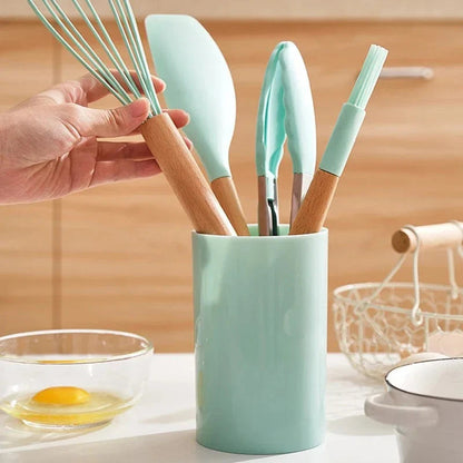 Soleil Ustensiles de Cuisine | Silicone Antiadhésif, 12 Pièces, Résistant à la Chaleur