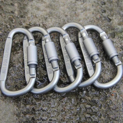 SurviKit Mousquetons | Aluminium Léger, Utilisation Polyvalente pour Escalade et Camping