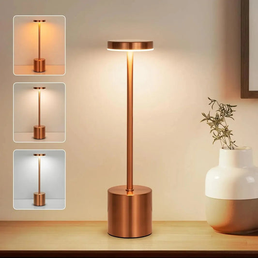 Tango Lampe de Table Sans Fil | Lampe LED Rechargeable, Tactile, Aluminium